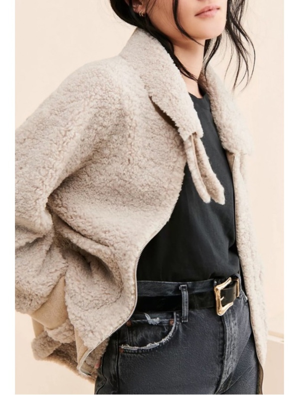 Anthropologie | Jules Kae Kylie Sherpa Moto Jacket - NEW